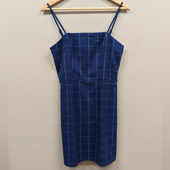 NWT Aeropostale Blue Plaid Mini Dress - Picture 3 of 5
